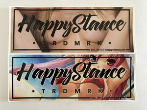 HAPPY STANCE バンパーステッカー ハッピースタンス　ボックス　ステッカー　スポコン　USDM スタンス