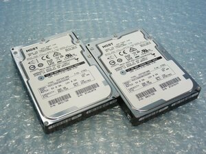 1PJF // 2個セット / HGST HUC156030CSS204 300GB 2.5インチ SAS HDD 15K(15000)rpm 12Gb 15mm // HITACHI HA8000/RS220 AN1 取外 //在庫2