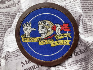 ＝☆刺繍&レザー☆23rd Bomb Squadron “Bomber Barons” Patch☆＝(Leather Round Frame)