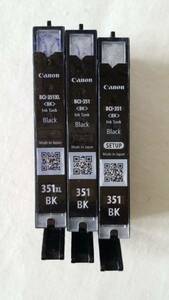 ★キャノン CANON 純正 空インク 空容器 BCI-351　BK　ブラック　3本 　！注意！