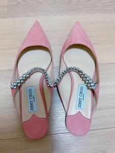 JIMMY CHOO ジミーチュウ　ストラップ　ビジューサンダル　パンプス　美品 23.5