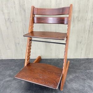 子供椅子 STOKKE ストッケ varefakta 椅子 チェア木製 TRIPP TRAPP トリップトラップ ブラウン【中古】/56034