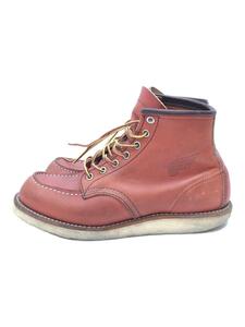 RED WING◆レースアップブーツ・6インチクラシックモックトゥ/25cm/RED