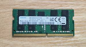 [1枚] 16GB SODIMM PC4-25600 DDR4-3200AA ECC Unbuffered CL15 260-Pin 1.2V 2Rx8 M474A2K43DB1-CWEQ SAMSUNG 