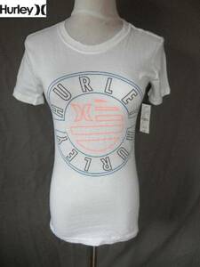 USA購入 人気サーフ系ブランド ハーレー【Hurley】ロゴプリントTシャツ US XSサイズ ホワイト