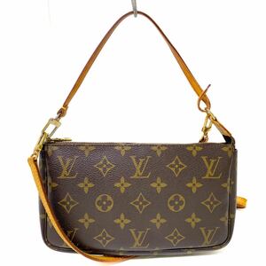 ♪ LOUIS VUITTON ルイヴィトン モノグラム ポシェット・アクセソワール M51980 旧型 ハンドバッグ ポーチ ショルダーストラップ付