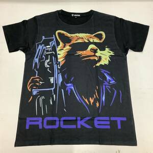 SR12B3. デザインTシャツ　Lサイズ　Guardians of the Galaxy 25 ガーディアンズオブギャラクシー　ROCKET ロケット
