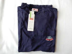 未使用：B.V.D. ポケット付きＴシャツ　ネイビー　半袖　Ｍサイズ　　日本製