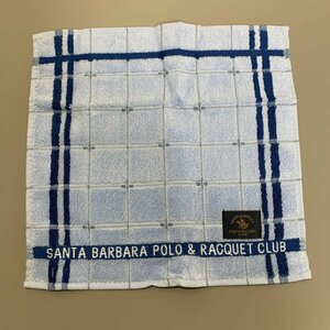 １円〜　SANTA BARBARA　サンタバーバラ　タオルハンカチ　水色　ライトブルー　コットン　C1974