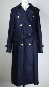 Aquascutum アクアスキュータム 金ボタン ウール トレンチコート TL 日本製 b7606