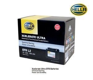 HELLA ヘラー バッテリー EFB L2 60Ah 適合: LN2 BLE-60-L2 560-500-056 D-LN2EFB/PL 82060 アイドリングストップ車対応 
