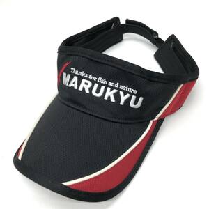 マルキュー MARUKYU サンバイザー 58cm(フリー) ブラック レッド