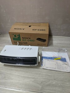 未使用品SONY ICF-C480 ラジオ付き パタパタ時計 元箱付き昭和レトロ当時物