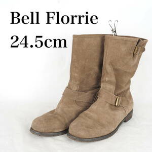 EB4475*Bell Florrie*ベルフローリ*レディースショートブーツ*24.5cm*茶系