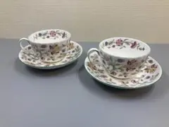 MINTON ミントン ハドンホール カップ&ソーサー　2客セット　グリーン