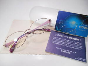 ★即決★ＨＯＹＡブルーライトカットＰＣレンズ付き老眼鏡●ＥＹＥ　ＧＡＲＤＥＮ婦人用フレーム・淡いピンク系