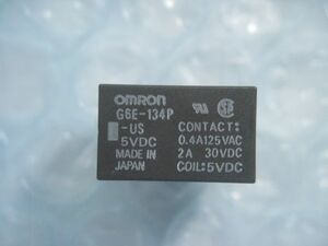 P0051　Omron　リレー　G6Eシリーズ　G6E-134P-US　DC5　1c接点　未使用品ですが長期保存品　1個