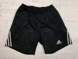 アディダス adidas サポーター付き サッカー ゴールキーパー ショート ハーフ ユニフォーム パンツ ボトムス メンズ climalite L 黒