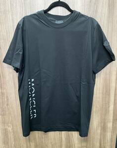 未使用 タグ付き MONCLER モンクレール リフレクションTシャツ MAGLIA MANICHE CORTE ブラック 黒 半袖 Tシャツ メンズL