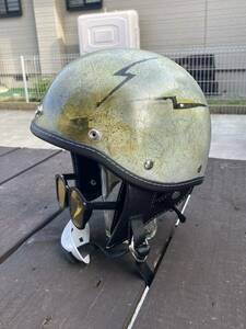 ハーフヘルメット　新品未使用　ハーフヘルメット　オーシャンビートル　半キャップ　ビンテージ ハーレー BELL BUCO ジェットヘルメット 