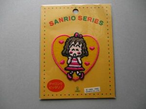 90s サンリオ るるる学園 ワッペン/当時物RURURUGAKUEN刺繍パッチ裁縫アップリケSANRIO入園ハンドメイドかわいいレトロ S55