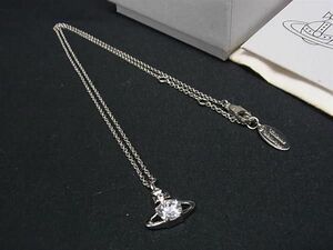 1円 ■美品■ Vivienne Westwood ヴィヴィアンウエストウッド オーブ レイナ ネックレス アクセサリー レディース シルバー系 AW7727