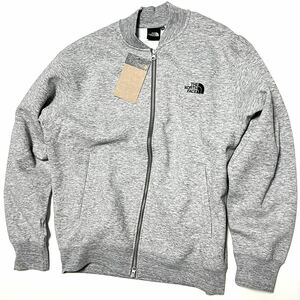 XL 新品 ノースフェイス 裏地 フリース ボンバー スウェット グレー Bomber Sweat ボンバー ジャケット ジップアップ トレーナー ブルゾン