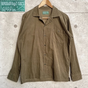 ★18AW BROWN by2-tacs ブラウン バイ ツータックス OPEN COLLAR CORDUROY SHIRT コーデュロイ シャツ size M B20-S002 ボックスシルエット