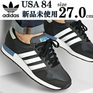 1円〜 27cm USA 84 アディダスオリジナルス adidas originals 定番 スニーカー モダン スポーティ ランニング スニーカー ブラック 黒