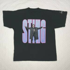 VTG Sting Graphic Tee Size XL Black ad Purple Single Stitch 海外 即決