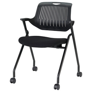 法人様限定 新品 PNO平行スタッキングチェア Bブラックフレ-ム PNO-B34 チェア 椅子 ブラック 会議チェア