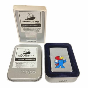 ☆☆ ZIPPO ジッポ ライター 1998年製 フランスワールドカップ98 FRANCE サッカー 缶ケース有 未使用に近い