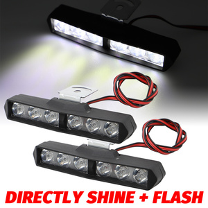 2個セット LEDフォグライト バイク 車 ヘッドライト 点滅 フラッシュ フォグランプ 6LED ホワイト カー用品 ヘッドランプ 防水 明るい t116