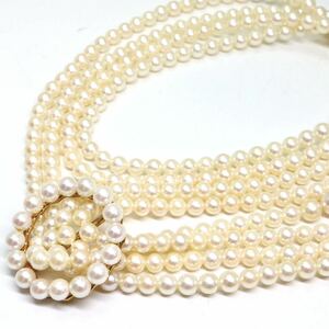 可動式!!調節可!!《K18 アコヤ本真珠/本真珠ネックレス》M 59.1g 約4.5-7.5mm珠 pearl necklace ジュエリー jewelry ED0/EE4