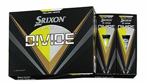 ダンロップゴルフボール SRIXON Z-STAR DIVIDE 2023年モデル 1ダース(12個入り) イエロー/ホワイト