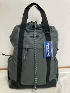 【新品】最終特割 OUTDOOR PRODUCTS アウトドアプロダクツ 2wayトートディパック オリーブ風グレー 野外マット付 お洒落 使える 激安！