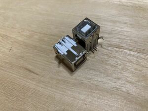 USB TYPE−B　メス　2個セット　基盤取付　90度　補修　修理　　送料120円　DIY