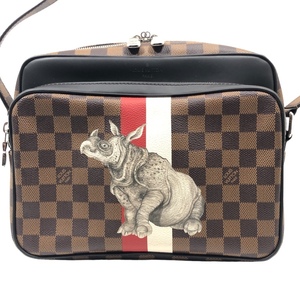 ルイ・ヴィトン LOUIS VUITTON ナイルPM ディノス・チャップマン N42704 ダミエキャンバス ショルダーバッグ メンズ 中古