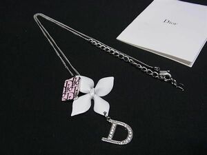 1円 ■美品■ ChristianDior クリスチャンディオール トロッター ネックレス ペンダント アクセサリー レディース シルバー系 AY2465