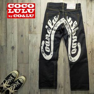 ☆COCOLULU CO&LU DENIM ココルル☆バックペイント 赤耳 デニム W26 S1060