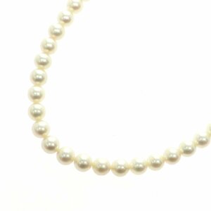 1円スタート 美品 MIKIMOTO ミキモト アコヤ真珠 ネックレス pearl 50粒 50P 金具 K14 585 M刻印 アクセサリー ジュエリー レディース