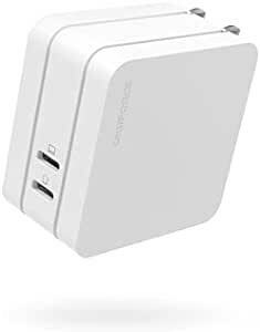 【square 65W 2C】DIGIFORCE PD充電器 USB-C 2ポート 急速充電【GaN/PSE/折りたたみプラグ】同