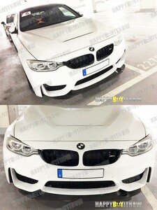 艶あり黒 BMW M3 F80 M4 F82 F83 フロント リップ スポイラー GTS1タイプ 2014+ 限定色塗装 FL-51508