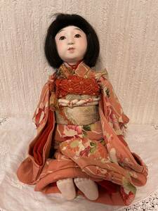 市松人形⑤ 昭和初期 ヴィンテージ レトロ 日本人形 抱き人形 玩具 女の子 縮緬