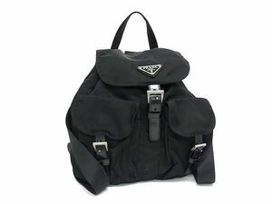 1円 ■美品■ PRADA プラダ テスートナイロン リュックサック バックパック メンズ レディース ブラック系 BK0190