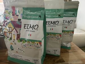 ELMO 成犬用 エルモ サーモンライスライト 高タンパク質 低カロリー大豆不使用 ダイエット 総合栄養食 1袋800g
