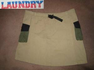 LAUNDRY ランドリー クレイジーカラー カーゴ スカート ベージュ S