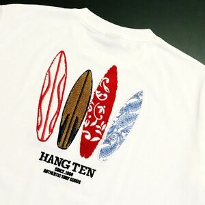 ●送料390円可能商品 ハンテン HANGTEN 新品 メンズ 快適 カジュアル バックロゴ 半袖 Tシャツ 白 Lサイズ [SM367-NE2-L]一 三 弐★QWER★