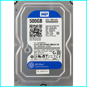 Western Digital WD5000AAKX-07U6AA0 富士通 P/N CP225174-01 3.5インチ SATA600 500GB 1627回 18495時間