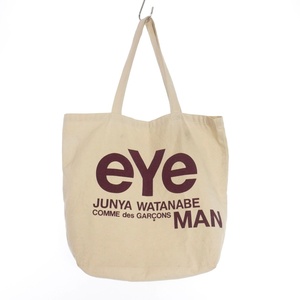 アイ ジュンヤワタナベマン コムデギャルソン ジュンヤマン eye JUNYA WATANABE MAN ロゴプリント トートバッグ 鞄 アイボリー 白 WJ-K294